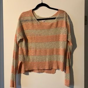 Cream and pink sweater